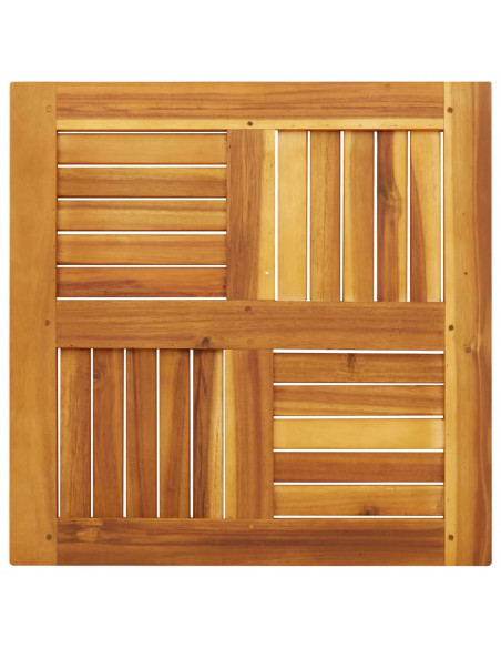 Piano per Tavolo 60x60x2 cm Quadrato Legno Massello di Acacia