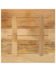 Piano per Tavolo 60x60x2,5 cm Quadrato Legno di Mango Grezzo