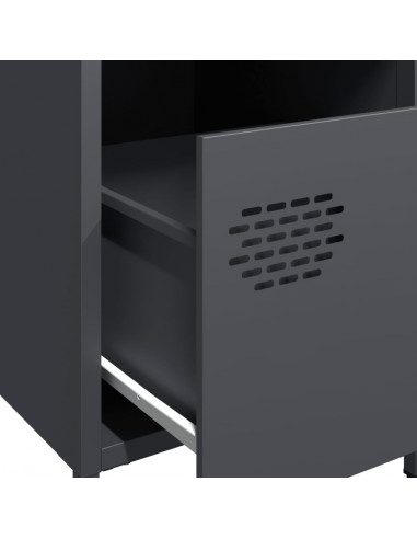 Comodini 2 pz Antracite 35x39x43,5 cm in Acciaio