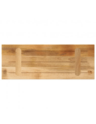 Piano per Tavolo 70x40x3,8cm Rettangolare Legno di Mango Grezzo