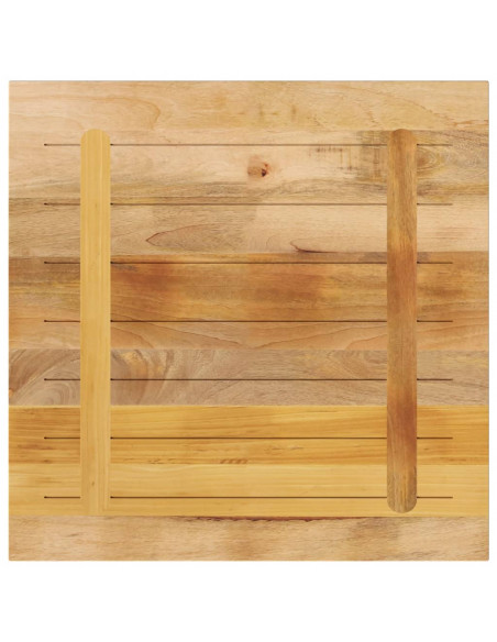 Piano per Tavolo 70x70x1,5 cm Quadrato Legno di Mango Grezzo
