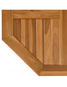 Piano per Tavolo 70x70x2,5 cm Ottagonale Legno Massello di Teak