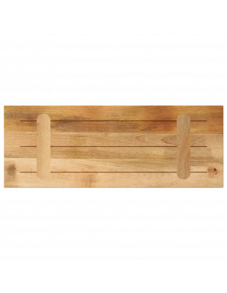 Piano per Tavolo 80x20x2,5cm Rettangolare Legno di Mango Grezzo