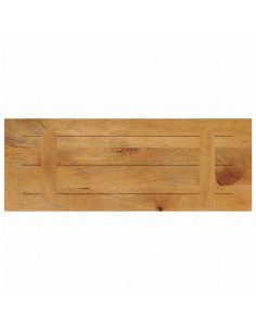 Piano per Tavolo 80x20x2,5cm Rettangolare Legno Massello Mango