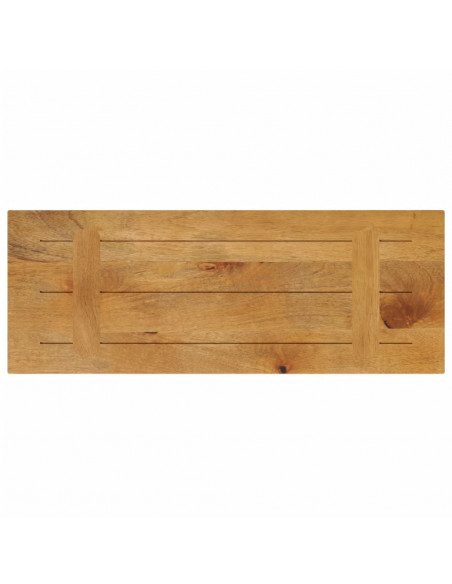 Piano per Tavolo 80x20x2,5cm Rettangolare Legno Massello Mango