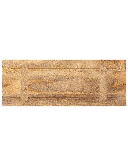 Piano per Tavolo 80x20x2,5cm Rettangolare Legno Massello Mango