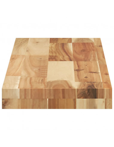 Piano per Tavolo 80x20x4cm Rettangolare Legno Massello Acacia