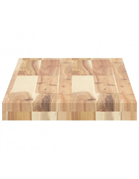 Piano per Tavolo 80x30x4cm Rettangolare Legno Massello Acacia