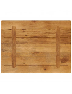 Piano per Tavolo 80x70x2,5 cm Rettangolare Legno Massello Mango