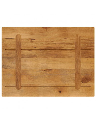 Piano per Tavolo 80x70x2,5 cm Rettangolare Legno Massello Mango