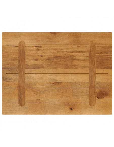 Piano per Tavolo 80x70x2,5 cm Rettangolare Legno Massello Mango