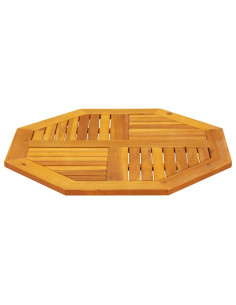 Piano per Tavolo 80x80x2,2 cm Ottagonale Legno Massello Acacia
