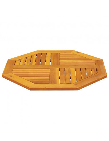 Piano per Tavolo 80x80x2,2 cm Ottagonale Legno Massello Acacia