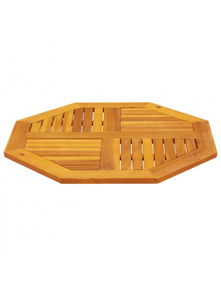 Piano per Tavolo 80x80x2,2 cm Ottagonale Legno Massello Acacia
