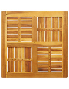 Piano per Tavolo 80x80x2,2 cm Quadrato Legno Massello di Faggio