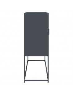 Credenza Antracite 100,5x39x107 cm in Acciaio 2