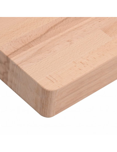 Piano per Tavolo 80x80x4 cm Quadrato Legno Massello di Faggio