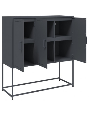 Credenza Antracite 100,5x39x107 cm in Acciaio