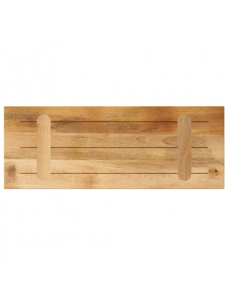 Piano per Tavolo 90x20x2,5cm Rettangolare Legno di Mango Grezzo