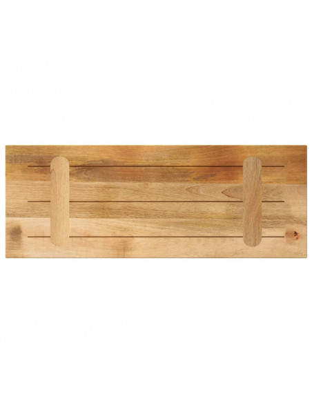 Piano per Tavolo 90x30x2,5cm Rettangolare Legno di Mango Grezzo