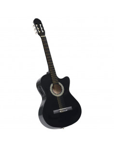 Chitarra Classica Western con Equalizzatore e 6 Corde Nera 2
