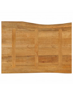 Piano per Tavolo 90x60x2,5cm Bordi Vivi in Legno Massello Mango