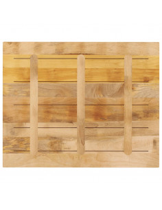 Piano per Tavolo 90x80x2,5 cm Rettangolare Legno Mango Grezzo