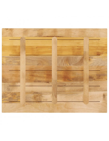 Piano per Tavolo 90x80x2,5 cm Rettangolare Legno Mango Grezzo