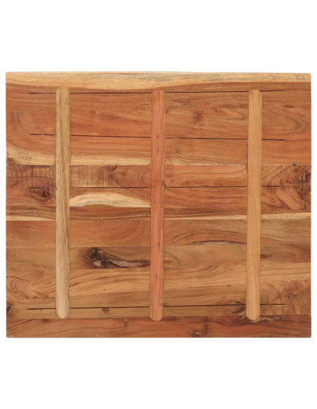 Piano per Tavolo 90x80x2,5cm Rettangolare Legno Massello Acacia