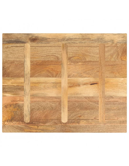 Piano per Tavolo 90x80x3,8 cm Rettangolare Legno Massello Mango