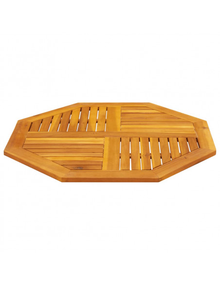 Piano per Tavolo 90x90x2,2 cm Ottagonale Legno Massello Acacia