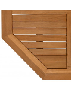 Piano per Tavolo 90x90x2,5 cm Ottagonale Legno Massello di Teak