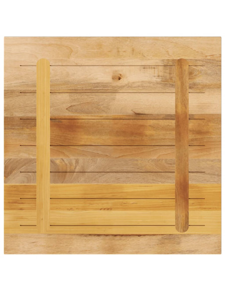 Piano per Tavolo 90x90x2,5 cm Quadrato Legno di Mango Grezzo