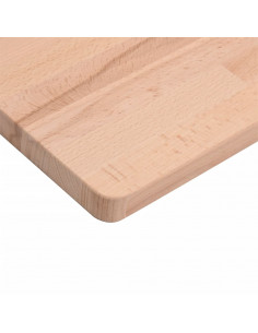 Piano per Tavolo 90x90x2,5 cm Quadrato Legno Massello di Faggio