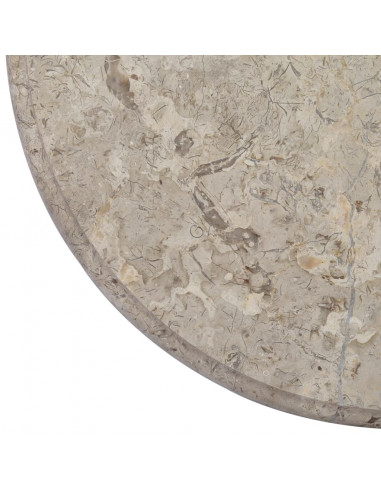 Piano per Tavolo Grigio Ø50x2,5 cm in Marmo
