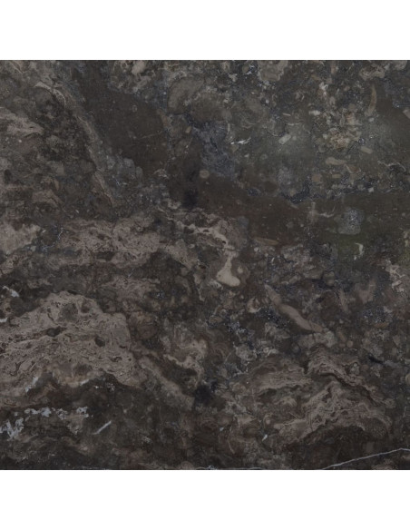 Piano per Tavolo Nero Ø50x2,5 cm in Marmo