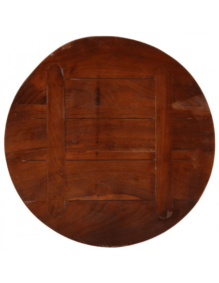 Piano per Tavolo Ø 40x3,8 cm Rotondo Legno Massello di Recupero