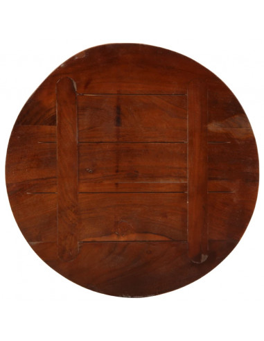 Piano per Tavolo Ø 50x1,5 cm Rotondo Legno Massello di Recupero