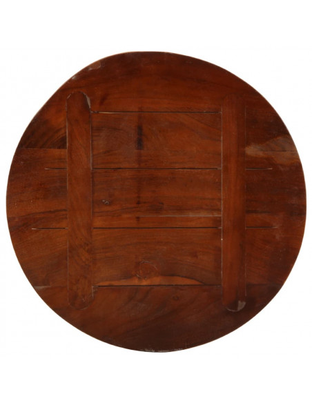 Piano per Tavolo Ø 50x1,5 cm Rotondo Legno Massello di Recupero