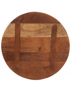 Piano per Tavolo Ø 50x2,5 cm Rotondo Legno Massello di Recupero