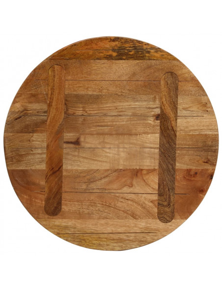 Piano per Tavolo Ø 50x2,5cm Rotondo in Legno Massello di Mango