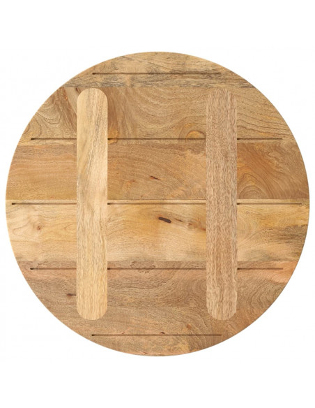 Piano per Tavolo Ø 50x2,5cm Rotondo in Legno Massello di Mango
