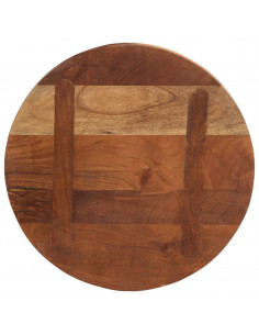 Piano per Tavolo Ø 50x3,8 cm Rotondo Legno Massello di Recupero