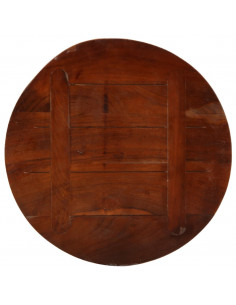 Piano per Tavolo Ø 60x2,5 cm Rotondo Legno Massello di Recupero