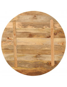 Piano per Tavolo Ø 90x2,5 cm Rotondo in Legno Massello di Mango