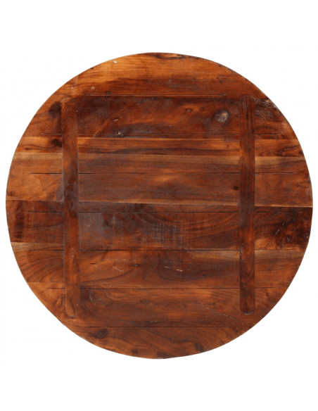 Piano per Tavolo Ø 90x2,5 cm Rotondo Legno Massello di Recupero