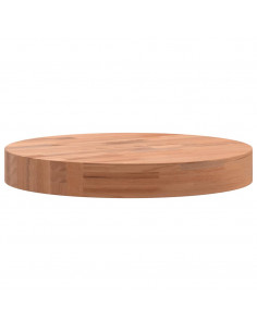 Piano per Tavolo Ø30x4 cm Rotondo in Legno Massello di Faggio