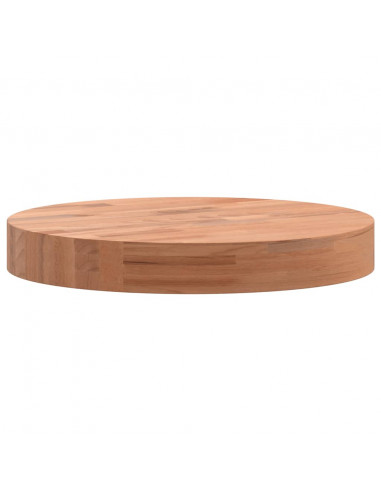 Piano per Tavolo Ø30x4 cm Rotondo in Legno Massello di Faggio