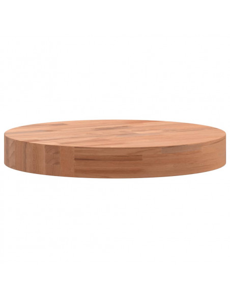 Piano per Tavolo Ø30x4 cm Rotondo in Legno Massello di Faggio