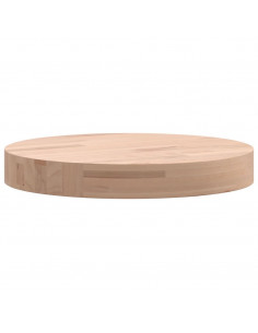 Piano per Tavolo Ø30x4 cm Rotondo in Legno Massello di Faggio